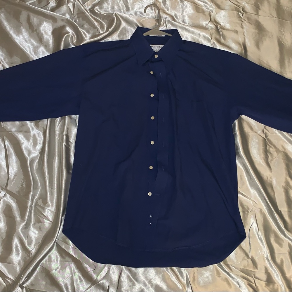 Givenchy Men's Deep Blue Casual Button Down Shirt